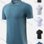 Wholesale Men's Breathable Softness High Stretchy Athletic Plain Short Sleeve Polo Shirts 909# preview