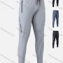 Wholesale Men's Performance Workout Drawstring Slogan Athletic Tights Pants With Zip Pockets LT135# preview