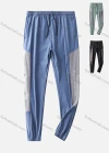 Wholesale Men's Workout Drawstring Slogan Colorblock Athletic Pants With Zip Pockets T120# - Liuhuamall