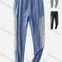 Wholesale Men's Workout Drawstring Slogan Colorblock Athletic Pants With Zip Pockets T120# preview