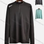 Wholesale Men's Mock Neck Long Sleeve Half Zip Plain Workout Sweatshirt 810# preview