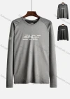 Wholesale Men's High Stretchy Breathable Round Neck Long Sleeve Athletic Sweatshirt 2090# - Liuhuamall
