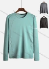 Wholesale Men's High Stretchy Round Neck Plain Letter Athletic Long Sleeve Sweatshirt 2091# - Liuhuamall