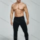 Wholesale Men's Athletic Workout Elastic Waist Drawstring Ankle Length Gym Running Pants Y7138# Black Clothing Wholesale Market Liuhua