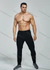 Wholesale Men's Athletic Workout Elastic Waist Drawstring Ankle Length Gym Running Pants Y7138# - Liuhuamall