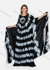 Wholesale Women's Elegant Folkloric African Tie Dye Sequins Half Sleeve Floor Length Kaftan Robe Dress ZRSF-574D2# - Liuhuamall
