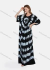 Wholesale Women's Elegant Folkloric African Tie Dye Sequins Half Sleeve Floor Length Kaftan Robe Dress ZRSF-574D2# - Liuhuamall