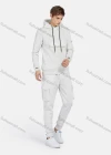 Wholesale Men's Casual Hooded Drawstring Flap Pockets Plain Hoodies & Ankle-Tie Pants 2-Piece Set 2232# - Liuhuamall