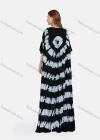 Wholesale Women's Elegant Folkloric African Tie Dye Sequins Half Sleeve Floor Length Kaftan Robe Dress ZRSF-574D2# - Liuhuamall