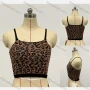 Wholesale Women's Fashion Sleeveless Square Neck Leopard Print Knit Crop Sweater Cami Top preview