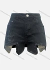 Wholesale Women's Fashion Plain Ripped Frayed Raw Hem Pocket Button Closure Denim Shorts 3293# - Liuhuamall
