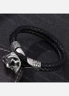 Wholesale Genuine Leather Stainless Steel Toggle Clasps Bracelet SP0298# - Liuhuamall