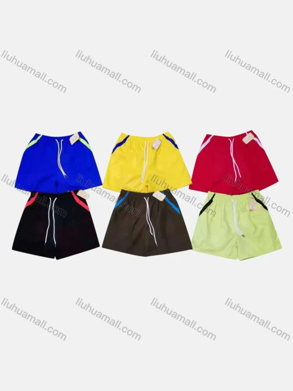 Wholesale Men's Swim Trunks Quick Dry Colorblock Drawstring Beach Shorts