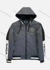 Wholesale Men's Casual Letter Print Striped Long Sleeve Drawstring Zipper Hoodie 52# - Liuhuamall