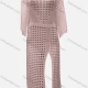 Wholesale Women's Vacation Round Neck Plain Crochet Hollow Out Split Hem Cover Up Midi Dress X75# 525# Clothing Wholesale Market Liuhua