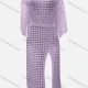 Wholesale Women's Vacation Round Neck Plain Crochet Hollow Out Split Hem Cover Up Midi Dress X75# 526# Clothing Wholesale Market Liuhua