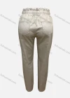 Wholesale Women's Ruffle Trim Drawstring Ripped Pockets Plain Casual Pants M2693# - Liuhuamall