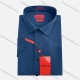 Wholesale Plain Business Wear For Men Classic Pointed Collar Short Sleeved #23 Dark Blue Clothing Wholesale Market Liuhua