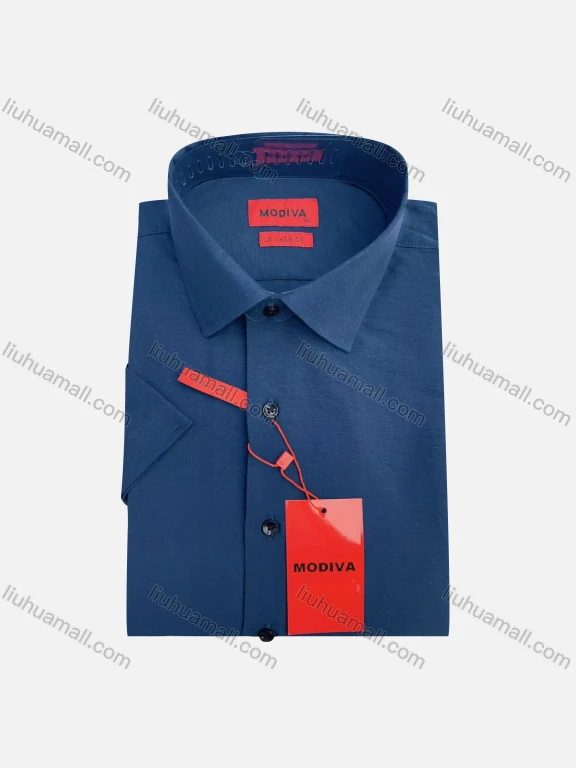 Wholesale Plain Business Wear For Men Classic Pointed Collar Short Sleeved #23