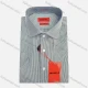 Wholesale Striped Business Wear For Men Classic Pointed Collar Short Sleeved #82 Gray Clothing Wholesale Market Liuhua
