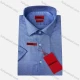 Wholesale Plain Business Wear For Men Classic Pointed Collar Short Sleeved #83 Blue Clothing Wholesale Market Liuhua