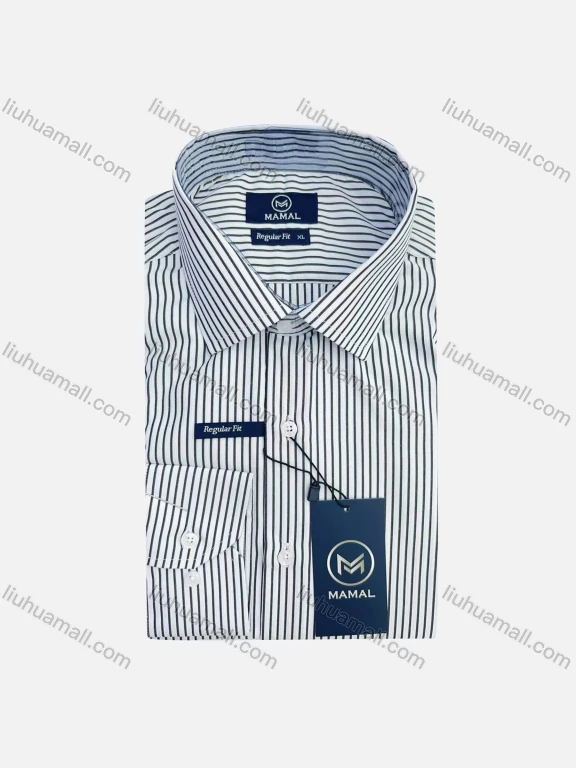 Wholesale Striped Business Wear For Men Classic Pointed Collar Long Sleeved #CT10C