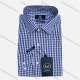 Wholesale Gingham Business Wear For Men Classic Pointed Collar Long Sleeved #CT14 Blue Clothing Wholesale Market Liuhua