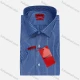 Wholesale Striped Business Wear For Men Classic Pointed Collar Short Sleeved #CT8 Medium Blue Clothing Wholesale Market Liuhua