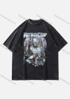 Wholesale Men's Fashion Hip Hop Oversized Crew Neck Short Sleeve Wash Distressed Graphic T-shirt 789# - Liuhuamall