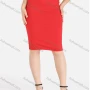 Wholesale Women's Casual Plain Pencil High Waist Knee Length Skirt preview