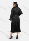 Wholesale Women's Casual Poet Sleeve Blouse With Belt & Pleated Skirt 2-Piece Set 9148-1# - Liuhuamall