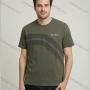 Wholesale Stylish Military - Green T - Shirt w/Diag Stripes! Loose, Durable for Resale/Bulk Order Now preview