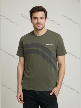Wholesale Stylish Military - Green T - Shirt w/Diag Stripes! Loose, Durable for Resale/Bulk Order Now, Guangzhou Clothing Wholesale Market & Suppliers - LIUHUAMALL