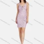 Wholesale Women's Sexy Keyhole Sweetheart Neck Tie Front Ruched Floral Short Cami Dress 28442# preview