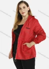 Wholesale Women's Plus Size Plain Long Sleeve Zipper Jacket With Hood - Liuhuamall