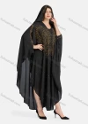 Wholesale Women's Muslim Islamic Rhinestone Beaded Triangular Hem Kaftan With Hijab WQ82# - Liuhuamall