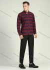 Wholesale Men's Striped Embroidery Long Sleeve Casual Shirt - Liuhuamall