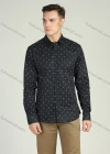 Wholesale Men's Allover Print Button Down Long Sleeve Casual Shirt - Liuhuamall