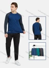 Wholesale Men's Athletic Long Sleeve Colorblock Running T-shirts - Liuhuamall