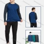 Wholesale Men's Athletic Long Sleeve Colorblock Running T-shirts preview