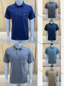 Wholesale Men's Casual Short Sleeve Button Front Plain Polo Shirts, LIUHUA CLOTHING WHOLESALE