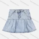 Wholesale Women's Summer Plain Ruched Button Closure Side Pocket Denim Mini Skirt Light Blue Guangzhou Clothing Wholesale Market & Suppliers -LIUHUAMALL