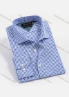 Wholesale Men's Casual Collared Long Sleeve Button Down Gingham Shirt - Liuhuamall