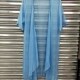 Women's Casual Long Sleeve Plain Loose Fit Cardigan Blue Clothing Wholesale Market -LIUHUA