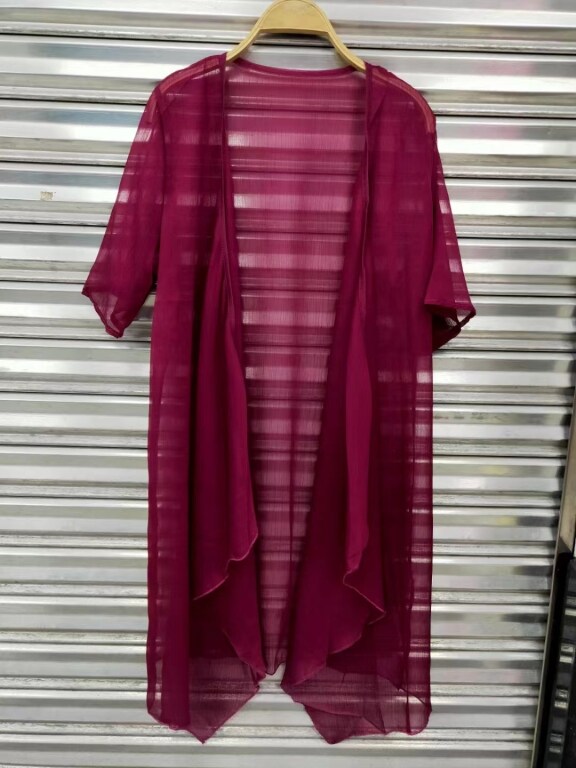 Women's Casual Long Sleeve Plain Loose Fit Cardigan, Clothing Wholesale Market -LIUHUA, Cardigans