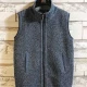 Wholesale Men's Casual Sleeveless Mock Neck Zipper Chunky Knit Sweater Vests Charcoal Gray Clothing Wholesale Market Liuhua