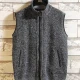 Wholesale Men's Casual Sleeveless Mock Neck Zipper Chunky Knit Sweater Vests Dim Gray Clothing Wholesale Market Liuhua