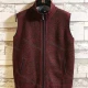 Wholesale Men's Casual Sleeveless Mock Neck Zipper Chunky Knit Sweater Vests Dark Red Clothing Wholesale Market Liuhua