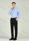 Wholesale Men's Formal Long Sleeve Wrinkle-Resistant Striped Button Down Dress Shirt - Liuhuamall