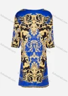 Wholesale Women's African Half Sleeve Boat Neck Baroque Print Plus Size Midi Dress - Liuhuamall